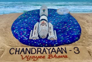 Chandrayaan 3  sand art