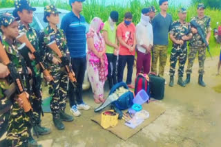 Three miscreants, including a woman, who were decamping with the booty in an Innova car from Hyderabad to Nepal, ran out of luck on Thursday. The three persons, along with the stolen cash, valuables and ornaments running into lakhs of rupees, were arrested by the Sashastra Seema Bal (SSB) soldiers on the Indo-Nepal border checkpost close to Lakhimpur Kheri district in Uttar Pradesh.