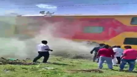 Chennai Bangalore express train smoke