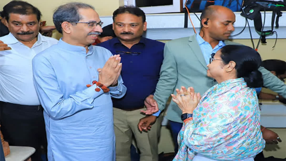 Bengal Chief Minister and Trinamool Congress chief Mamata Banerjee on Friday met with Nationalist Congress Party (SP) supremo Sharad Pawar and Shiv Sena (UBT) chief Uddhav Thackeray in Mumbai.