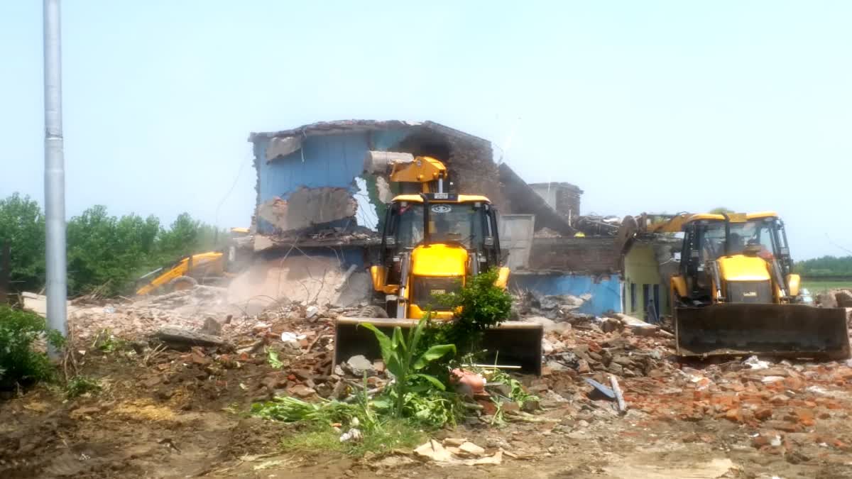 Administration demolished encroachment in Rudrapur