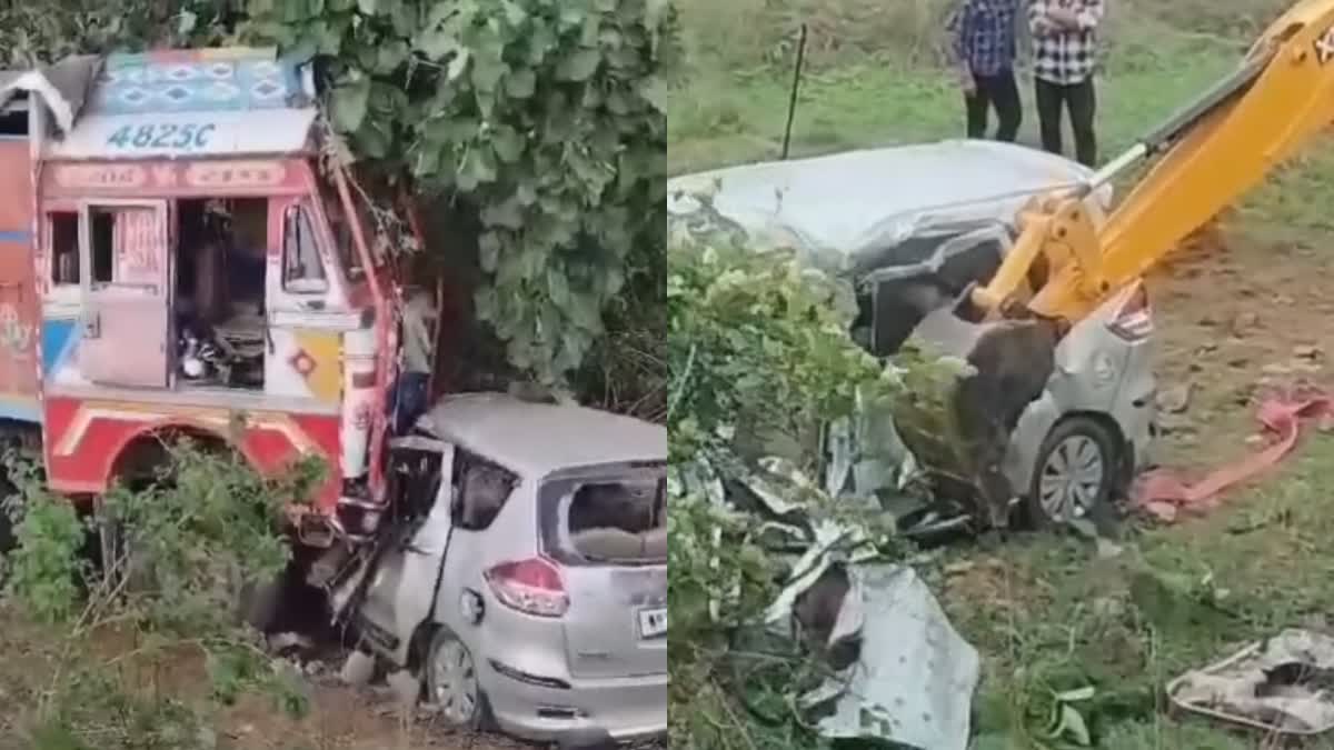 SPEEDING TRUCK COLLIDES WITH CAR