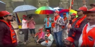 MNS Protest against potholes ridden roads in Panvel watch video