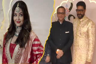 Aishwarya Rai attended Anant Ambani's wedding separately from the Bachchan family, fueling speculation about her marriage with Abhishek. Amitabh Bachchan and family, including Abhishek and Jaya, made a united appearance, while Aishwarya was seen with her daughter Aaradhya. Meanwhile, a viral video of Aishwarya's candid moment with Rekha, added to social media buzz.