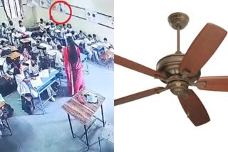 FAN FELL ON STUDENT SEHORE