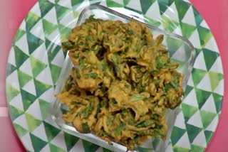 crispy palak pakoda in Telugu