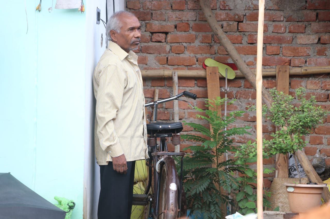 Premlal Panika and hid bicycle