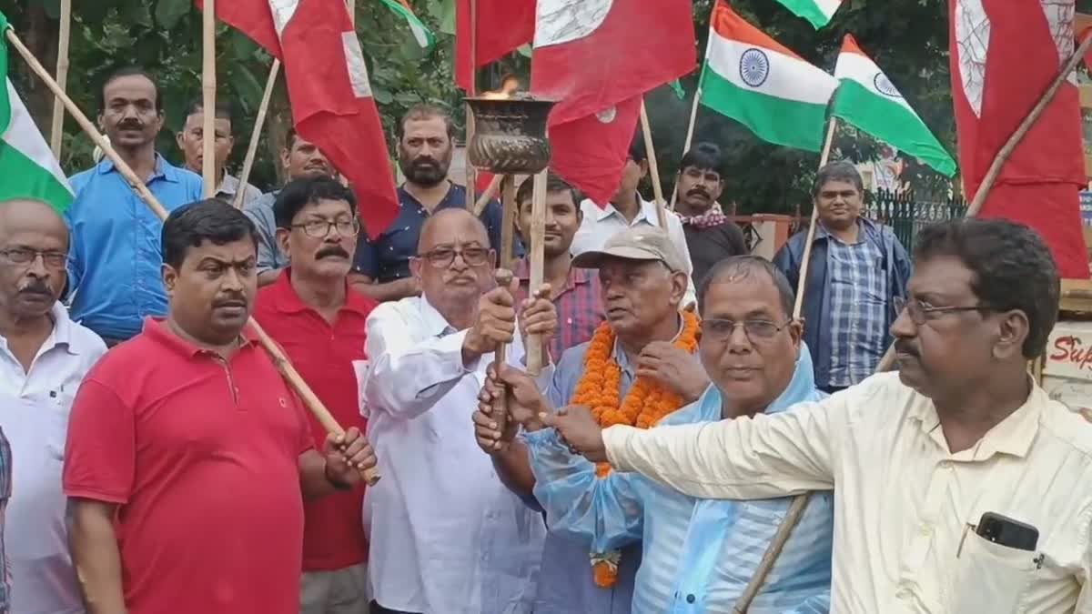 mashal march organized by CITU in rourkela