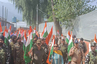 Trianga rally organized by CRPF in Tral