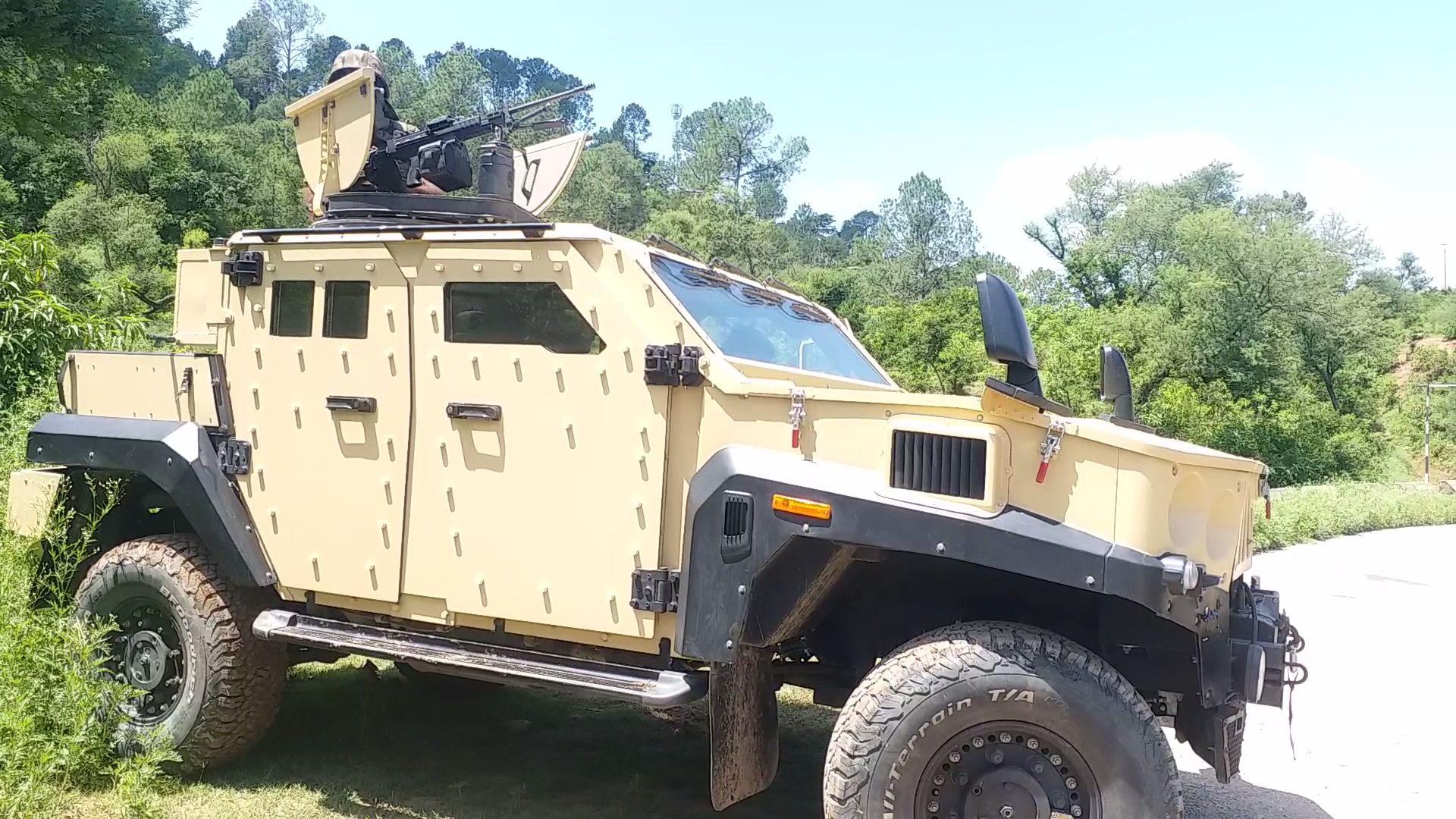 Armado armoured vehicle deployed by Army along LoC in Rajouri