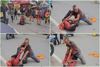 Fight between drunkards in Rishikesh