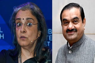 (Left) Sebi chairperson Madhabi Buch; (Right) Adani Group chairman Gautam Adani (ANI)