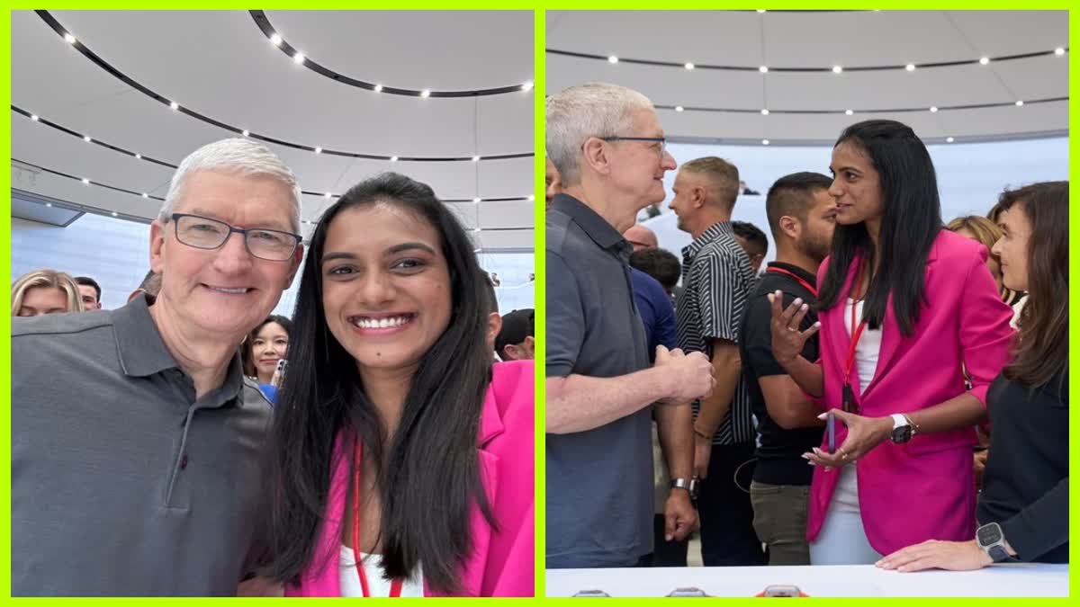 PV Sindhu meets Tim Cook, offers badminton match to Apple CEO