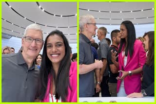 PV Sindhu meets Tim Cook, offers badminton match to Apple CEO