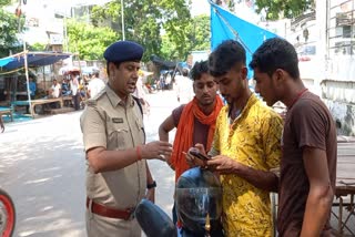 भागलपुर में पुलिस का रोको टोको अभियान जारी