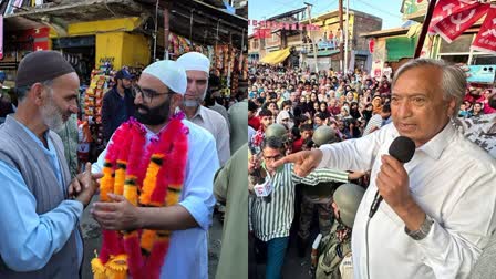 Jamaat-e-Islami candidate for Kulgam Sayar Ahmad Reshi (L) and CPI (M) candidate M Y Tarigami