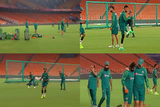 Cricket World Cup 2023  India vs Pakistan  Pakistan Team Practice Session  India vs Pakistan Match Time  Icc world cup 2023  ഏകദിന ക്രിക്കറ്റ് ലോകകപ്പ്  ലോകകപ്പ് ക്രിക്കറ്റ് 2023  ഇന്ത്യ പാകിസ്ഥാന്‍  പാകിസ്ഥാന്‍ പരിശീലന സെഷന്‍  അഹമ്മദാബാദില്‍ പാകിസ്ഥാന്‍റെ പരിശീലനം