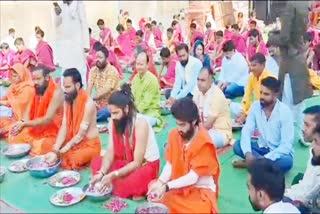 saints performed tarpan for peace souls of cows