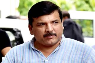 del_ndl_01_exise policy scam_after three day_police remand_ed_produce_aap mp_sanjay singh_in rouse avenue_court_vis_7211683