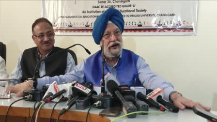 In Chandigarh, Union Minister Hardeep Puri targeted Raj Kumar Verka