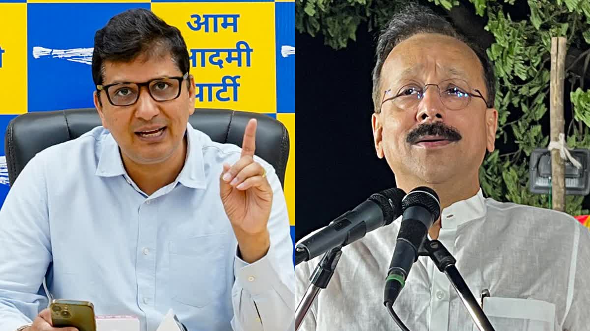 Delhi minister Saurabh Bhardwaj(L) and slain NCP leader Baba Siddique