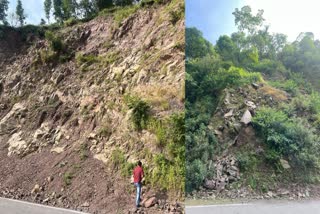 Landslide Danger on Nahan Kumarhatti NH