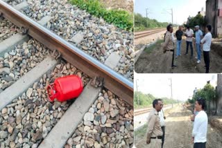 LPG CYLINDER ON TRAIN TRACK