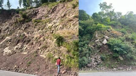 Landslide Danger on Nahan Kumarhatti NH