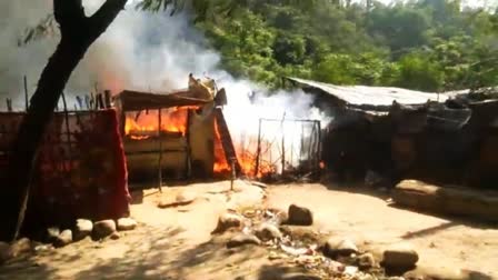 HUTS BURNT TO ASHES IN HARIDWAR