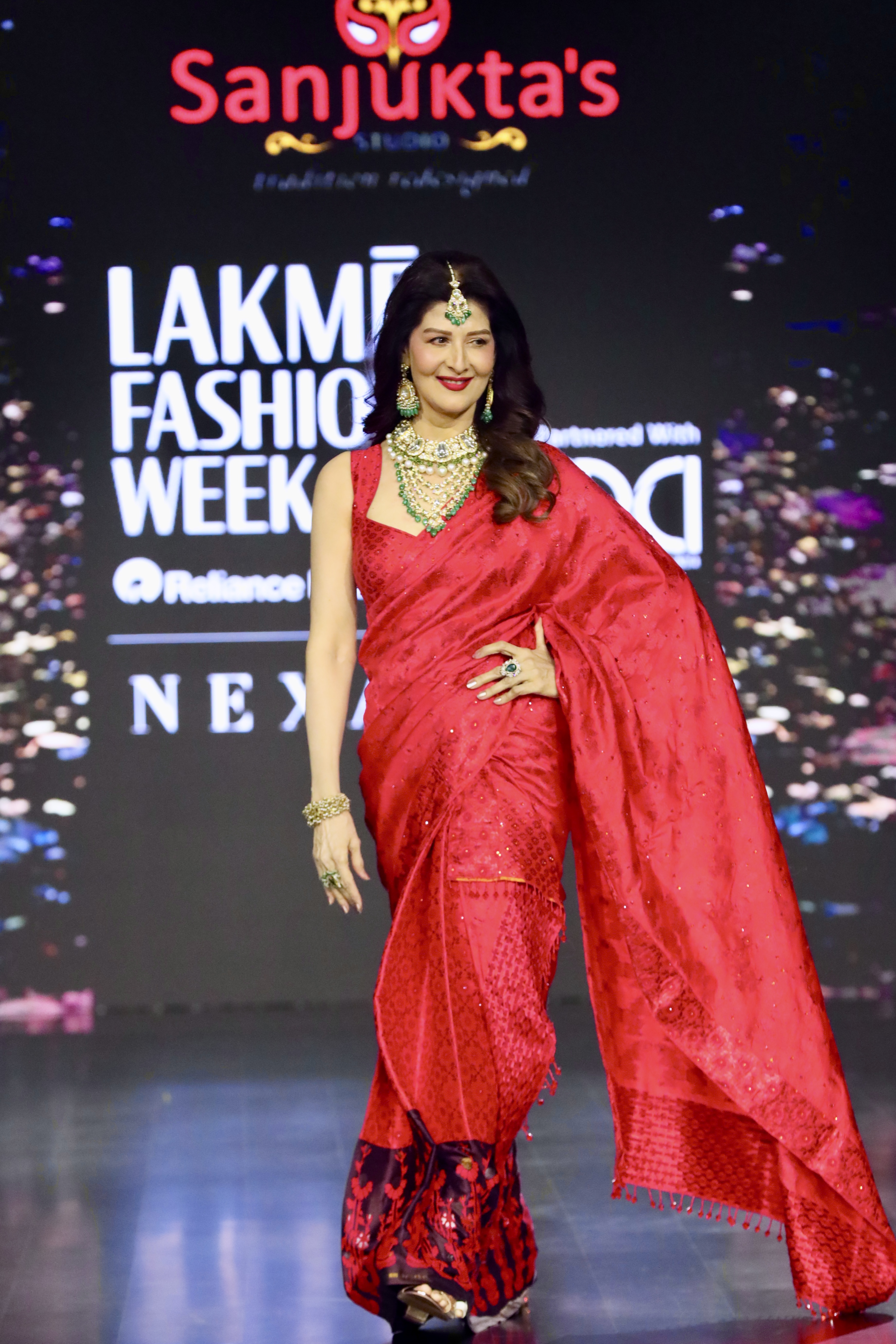 Renowned award winning designer Sanjukta Dutta at the Lakeme' Fashion Week 2024