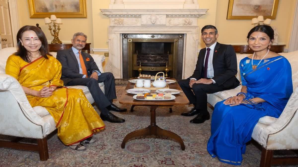 UK PM Sunak Hosts Jaishankar