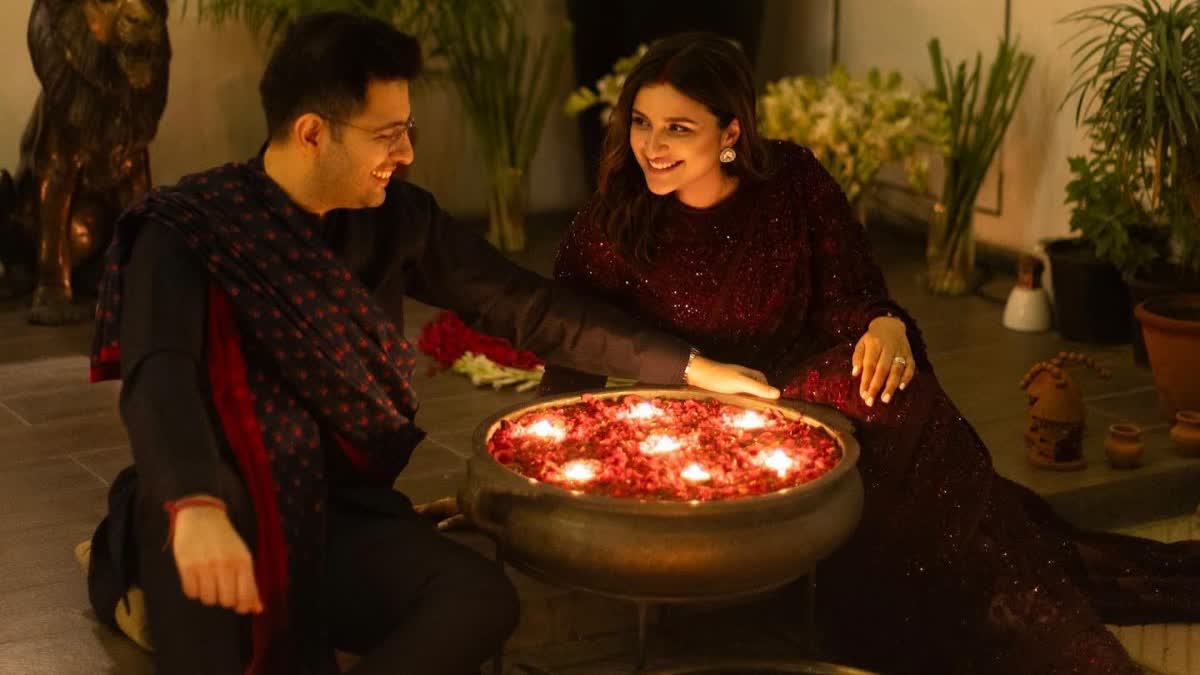 Parineeti Chopra and Raghav Chadha Celebrate First Diwali