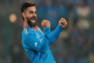 After the capacity crowd at M Chinnaswamy Stadium urged Virat Kohli to bowl, the former India skipper obliged and threw down his first full overs in an ODI since 2017, in the last game of the ICC Men's Cricket World Cup 2023. Icing in the cake was that, he picked up a wicket — his first in an ODI since January 2014, and just his fifth in 290 games in the format. Dutch captain Scott Edwards was caught behind down leg side for 17 in the 25th over off a delivery from the "wrong footed in-swinging menace", as described by India coach Rahul Dravid. In the end, Kohli finished with figures of 1-13 from three overs.