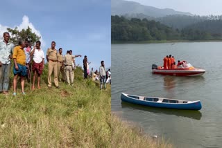 Missing after boat capsized in Anayirankal Dam  missing after boat overturned  boat capsized  Missing  Anayirankal Dam  ആനയിറങ്കൽ  ആനയിറങ്കൽ ജലാശയത്തിൽ വള്ളം മറിഞ്ഞു  കാണാതായി  തെരച്ചിൽ നടത്തി ഫയർഫോഴ്‌സും സ്‌കൂബ ടീമും  Fire Force and scuba teams are searching