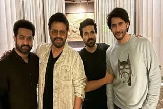 Four legends in one frame  Jr NTR Mahesh Babu Venkatesh united  Ram Charan at his Diwali party  Diwali party  ഒറ്റ ഫ്രെയിമിൽ നാല് ഇതിഹാസങ്ങൾ ഒന്നിച്ചപ്പോള്‍  ദീപാവലി ആഘോഷിച്ച് താരങ്ങള്‍  ദീപാവലി  Epic photo from the Telugu industry  Ram Charan and Upasana s Diwali bash  Ram Charan Upasana Diwali celebrations  Namrata shared Diwali bash to Instagram  ഒറ്റ ഫ്രെയിമില്‍ നാല് താരങ്ങള്‍