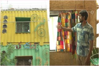 Young man Built House with Waste Material