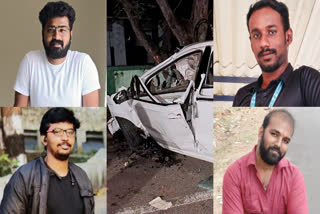 Four friends return from diwali celebration died in car crashed into a tree near Sathyamangalam