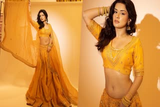 Avneet kaur wear yellow lehenga choli in diwali see her latest pics