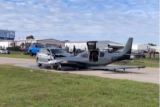 Small plane overshoots runway during emergency landing near Dallas before crashing into car