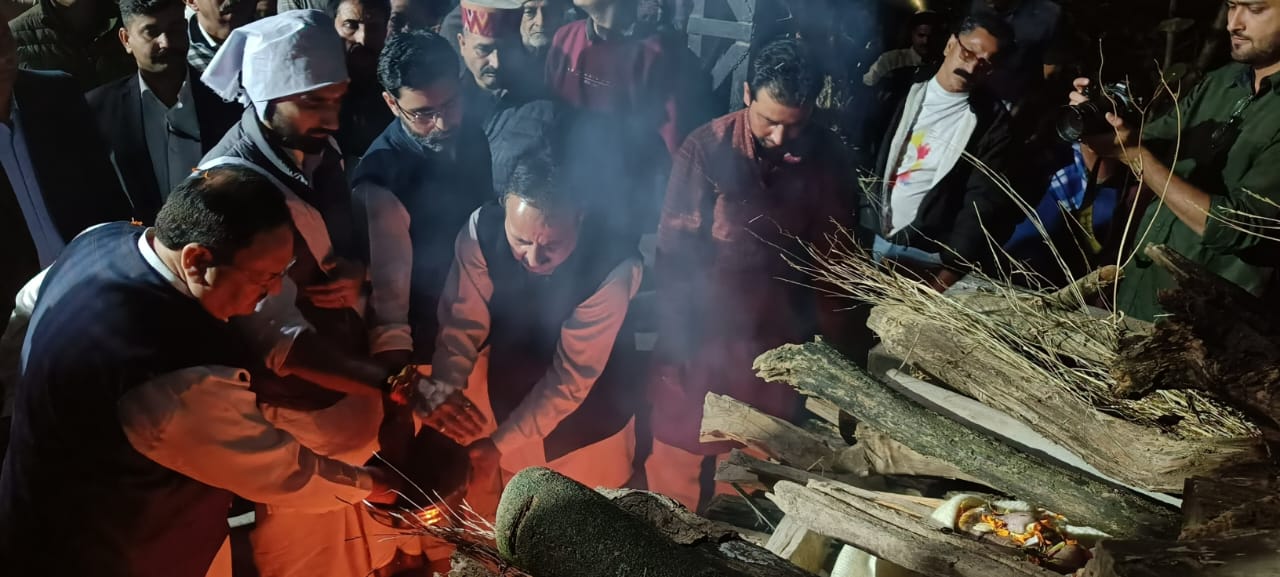 JP Nadda attended Ganga Devi funeral