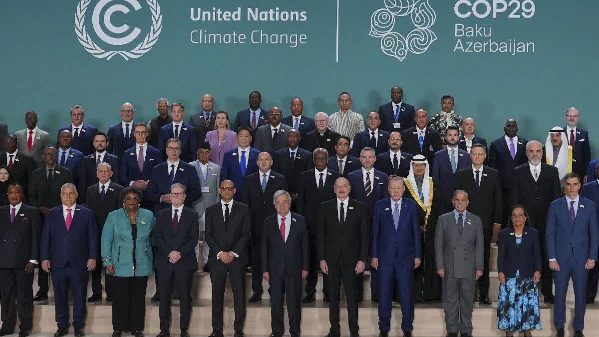 Global leaders at the COP29 climate summit in in Baku, Azerbaijan