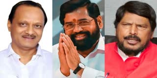 Eknath Shinde, Ajit Pawar, Ramdas Athawale