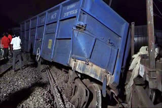 GOODS TRAIN DERAILED IN TELANGANA