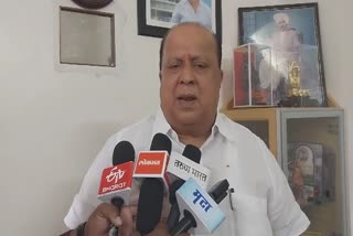 Maharashtra Medical Education Minister Hasan Mushrif talking to media at Kagal