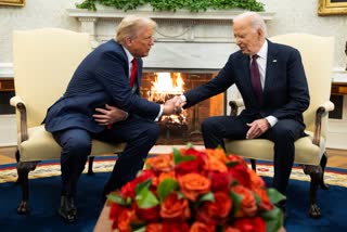 Biden greets Trump