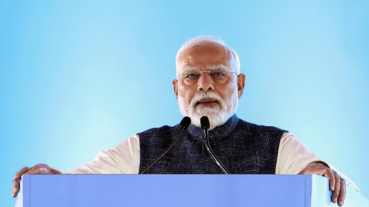 PM Narendra Modi performs puja at Sangam in Prayagraj