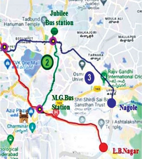 AML on nagole to lb nagar link in Second Phase