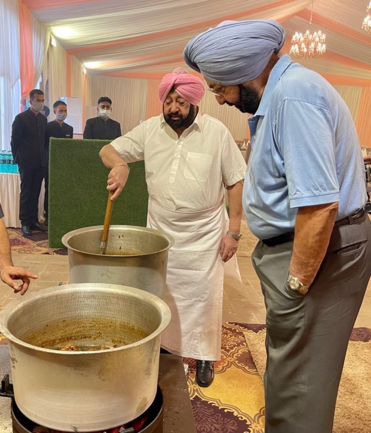 captain amrinder singh cooking