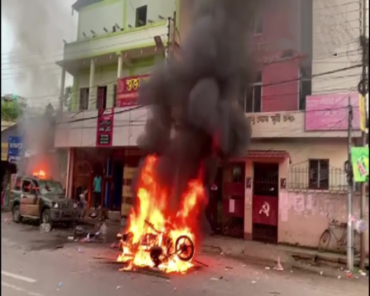 cpm offices set on fire