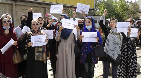 taliban woman protest